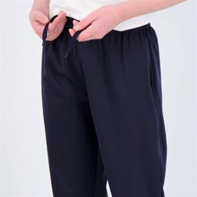 img 2 attached to Boys' Tricot Open Bottom Fleece-Lined Sweatpants with Pockets - Real Essentials 3 Pack