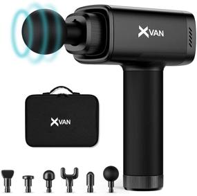 img 4 attached to 💆 XVAN Deep Tissue Percussion Massage Gun - Handheld Muscle Massager for Pain Relief with 4 Speed Vibration Levels and ６ Interchangeable Head Attachments