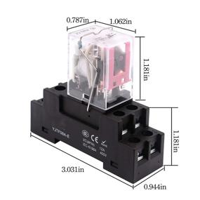 img 3 attached to 🔌 Precision Performance: Electromagnetic Socket Mechanical Indicator LY2N J