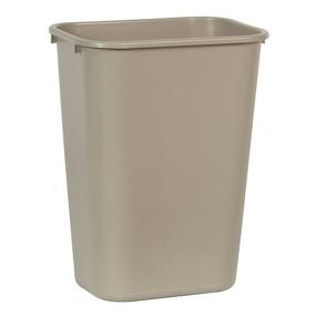 img 2 attached to 🗑️ Rubbermaid Commercial 10 Gallon Plastic Resin Deskside Wastebasket - Ideal for Office & Home, Beige