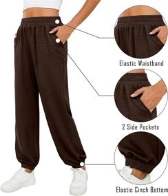 img 2 attached to 👖 Women's Baggy High Waisted Fall Sweatpants with Cinched Bottom Joggers and Pockets