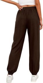 img 1 attached to 👖 Women's Baggy High Waisted Fall Sweatpants with Cinched Bottom Joggers and Pockets