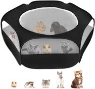 🏞️ outdoor small animal playpen tent with zippered cover - waterproof breathable pet pen for guinea pig, kitten, ferret, bunny, hamster, chinchilla, gerbil, squirrel, bearded dragon - foldable yard fence logo