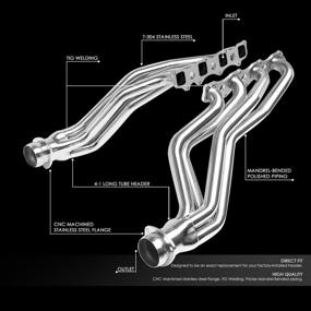 img 3 attached to 🚀 DNA Motoring HDS-DPU03-2WD-LT Stainless Steel Exhaust Headers for 03-07 Dodge Ram 1500 5.7L 2WD: Enhanced Performance and Durability