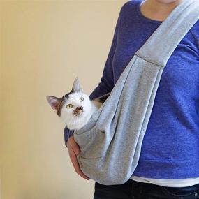 img 1 attached to 🐾 Convenient Hands-Free Tumenque Dog Cat Sling Carrier for Travel - Reversible, Soft, Breathable, and Stylish Pet Papoose Bag with Bonus Colorful Dog Rope Ball