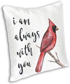 img 2 attached to NKF Cardinal Throw Pillow Covers - Decorative Cotton Cushion Cover for Outdoor Sofa & Home - 18x18 Inch