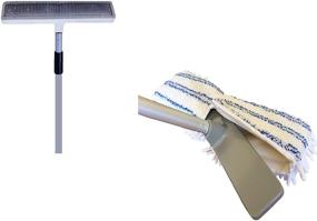 img 1 attached to 🧹 Quality Line Universal Carpet Rake with Bonus Microfiber Mop Pad | Effective, Safe, and User-Friendly | Rug and Carpet Cleaner with Ergonomic Design | 4 Ft Extendable Pole | Custom Fit for Wet and Dry Floor Cleaning | Premium Quality and Reusable