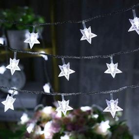 img 4 attached to 🌟 100 LED Star String Lights: Waterproof Fairy Lights for Indoor & Outdoor Décor, Wedding Party, Christmas Tree, Garden Decoration