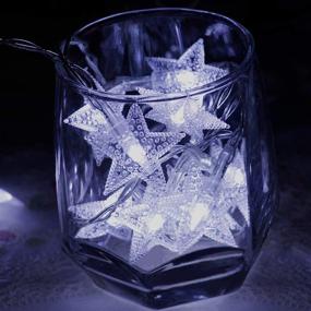 img 2 attached to 🌟 100 LED Star String Lights: Waterproof Fairy Lights for Indoor & Outdoor Décor, Wedding Party, Christmas Tree, Garden Decoration