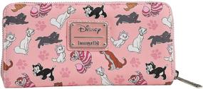 img 4 attached to Кошелек Loungefly Disney Cats - сумка-клатч с молнией, изготовленная из искусственной кожи.