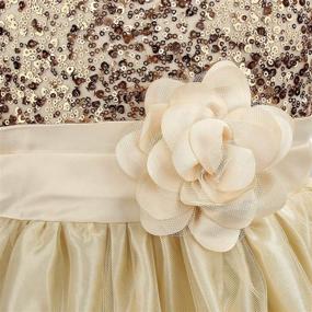 img 1 attached to 🌸 Acecharming Sequin Flower Girls' Party Dress: Stunning Bridesmaid Ball Gown for Weddings & Parties (3-10 Years)