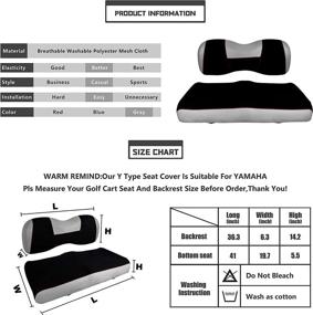 img 2 attached to NOKINS Golf Cart Y Type Seat Cover Kit: Protect and Update Yamaha Drive Front Row Seat Cushion Easily