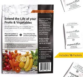 img 3 attached to 🥕 16 Packets of Zuperfresh Produce Saver: Prolong Fruit & Vegetable Lifespan, Eliminates Ethylene Gas to Prevent Over-Ripening & Spoilage