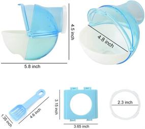 img 2 attached to 🐹 WishLotus Hamster Sand Bathroom Set: 3Pcs Detachable Plastic Hamster Sand Bath Container, Small Pet Bathtub with Extermal Toilet, Shovel, and Cage Accessory for Hamster, Guinea Pig, Gerbil