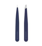 touch slant point stainless tweezers logo