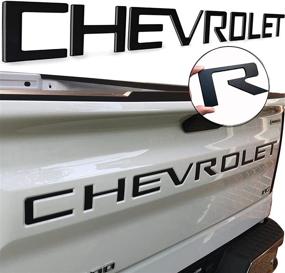 img 4 attached to 🔧 Повысьте безопасность автомобиля с проставками для багажника 3D Raised Matte Black для Chevy Silverado 2019-2021.