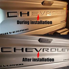 img 3 attached to 🔧 Повысьте безопасность автомобиля с проставками для багажника 3D Raised Matte Black для Chevy Silverado 2019-2021.
