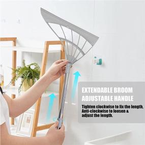 img 2 attached to 🧹 6-in-1 Sweepy Multifunction Magic Broom for Household, Kitchen, Bathroom, Lobby - Wiping Sweeper with Silicone Bristles for Efficient Hair, Water, Dust, and Liquid Cleaning