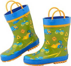 img 4 attached to Stephen Joseph Kids Construction Rain Boots, Size 13