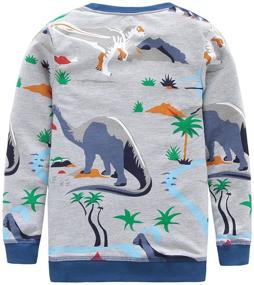 img 3 attached to HowJoJo Cotton T Shirts: Adorable Dinosaur Graphics for Boys' Clothing