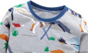 img 2 attached to HowJoJo Cotton T Shirts: Adorable Dinosaur Graphics for Boys' Clothing