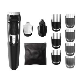 img 4 attached to 💇 Универсальная мультитриммер Philips Norelco Multigroom Series 3000 - комплект из 13 частей, не требующий масла для лезвия, MG3750/50