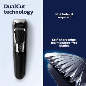 img 3 attached to 💇 Versatile Philips Norelco Multigroom Series 3000 - 13 Piece All-in-One Trimmer, No Blade Oil Required, MG3750/50