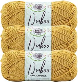 img 4 attached to 🦁 Изделие из полыни «Goldenrod Lion Brand Yarn Nuboo Yarn» - набор из 3 штук для повышения SEO