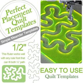 img 3 attached to Enhance Machine Quilting with Quilting Templates Rulers: Best Meander Quilting Supplies & Free Motion Quilt Templates