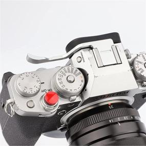 img 2 attached to Haoge THB-XT4S Metal Hot Shoe Thumb Up Rest Hand Grip For Fujifilm Fuji X-T1 X-T2 X-T3 X-T4 XT1 XT2 XT3 XT4 Camera Silver