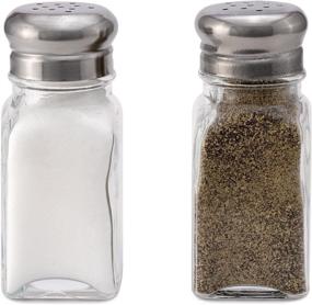 img 3 attached to Glass Salt and Pepper Shakers - Set of 2 with Stainless Steel Tops - 2 Ounce Capacity