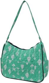img 3 attached to 👜 Stylish Turquoise Ngil Quilted Cotton Shoulder Handbags & Wallets for Women