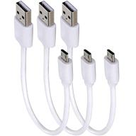 🔌 hercules tuff 1ft micro usb cable charger - compatible with samsung, kindle, android smartphones, galaxy s6, edge, moto, ps4 - white, pack of 3 logo