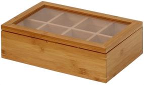 img 2 attached to ☕️ Oceanstar - TB1323 Bamboo Tea Box: Organize and Display Your Tea Collection in Natural 12-Inch Box