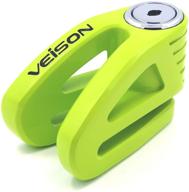 🔒 acekit veison bicycle and motorcycle brake disc lock: heavy-duty, sawing-resistant, with four ribs, 6mm harden lock pin, and reminder cable - green logo