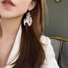 img 3 attached to 💎 DAMLENG Asymmetric Lightweight Statement Earrings for Girls' Jewelry