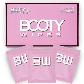 img 4 attached to 🚺 30 Individually Wrapped Flushable Booty Wipes for Women - Convenient & pH Balanced Feminine Wet Wipes for Travel with Vitamin E & Aloe Vera