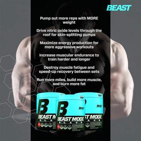 img 2 attached to 💪 Beast Sports Nutrition Beast Mode Black: Недоступный тренировочный комплекс для высокой энергии, увеличения силы и мышечной массы, и поддержания здорового уровня тестостерона - Beast Punch 30 порций