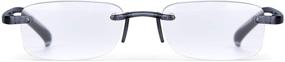 img 3 attached to Stylish Unisex Reading Glasses: Clear Half Frame Lightweight Flexible Reader Eyeglasses for Women and Men