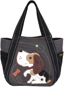 img 1 attached to Carryall Canvas Handbag Zipper Animal Women's Handbags & Wallets
