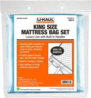 u-haul deluxe king mattress and box spring protection bag set – moving and storage cover – 2.25 mil – includes 1 mattress bag, 2 box spring bags logo