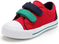 👟 k komforme kids canvas sneakers with cartoon dual hook and loop closure - toddler boys & girls shoes logo