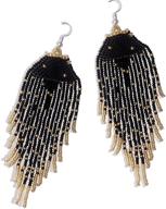 💃 stylish long beaded tassel earrings - perfect girls' jewelry for all occasions logo