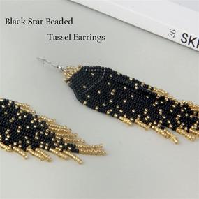 img 2 attached to 💃 Stylish Long Beaded Tassel Earrings - Perfect Girls' Jewelry for All Occasions