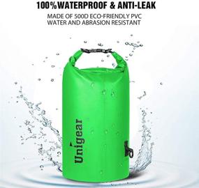 img 3 attached to 🏞️ Unigear Dry Bag Waterproof & Lightweight for Kayaking, Boating, Fishing, Swimming, Camping - Includes Waterproof Phone Case