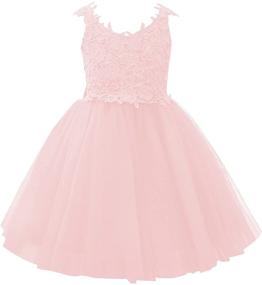 img 2 attached to 👗 Sister ABAO: Girls' Clothing and Dresses with Applique Shoulders for Bridesmaids