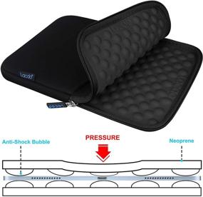 img 3 attached to 📱 Lacdo Ударопрочный чехол для планшета для iPad Mini 6: Идеальная защитная сумка для iPad Mini, Черный/Черный