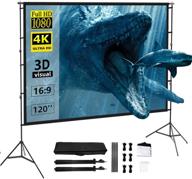 🎬 towond 120 inch projector screen with stand: portable 16:9 4k hd indoor outdoor cinema screen with carry bag – perfect for home theater & backyard logo