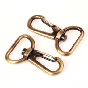 img 4 attached to 🔗 COTOWIN 3/4-inch Antique Brass Curved Lobster Clasps: Swivel Trigger Clips Snap - Pack of 20 for Enhanced Versatility and Durability