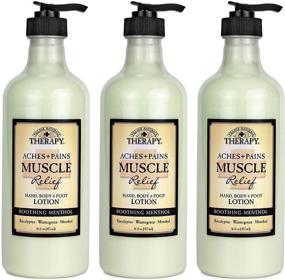 img 4 attached to 💪 Village Naturals Therapy Aches and Pains Muscle Relief Lotion - Pack of 3, 16 fl oz